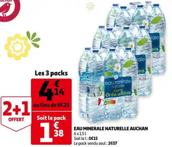 Auchan Auchan eau minerale naturelle offre