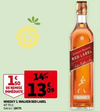 Auchan J. walker whisky red label offre