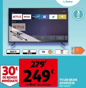 Auchan Qilive tv led q43us211b offre