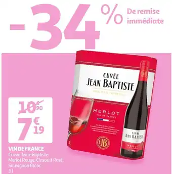 Auchan Cuvée jean-baptiste vin de france offre