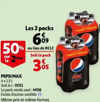 Auchan Pepsi pepsi max offre
