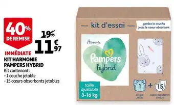 Auchan Pampers kit harmonie hybrid offre