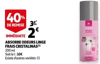 Auchan Absorbe odeurs linge frais offre