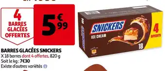 Auchan Snickers barres glacées offre