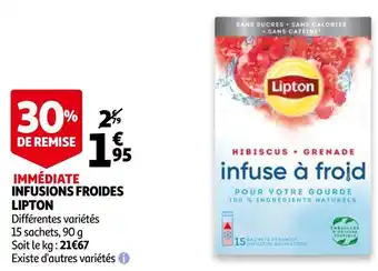 Auchan Lipton infusions froides offre