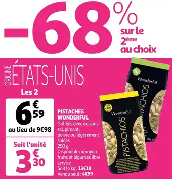Auchan Wonderful pistaches offre