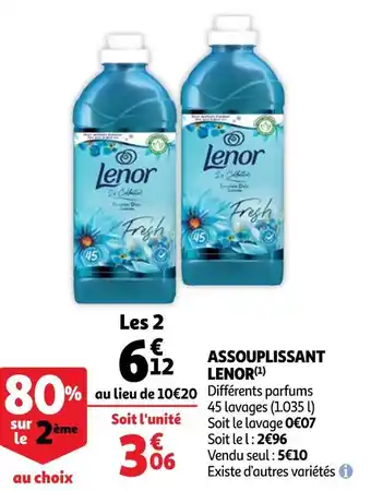 Auchan Lenor assouplissant offre