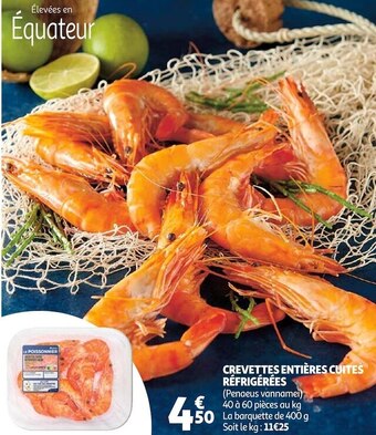 Auchan Crevettes entières cuites réfrigérées offre