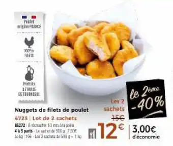 Thiriet Nuggets de filets de poulet offre