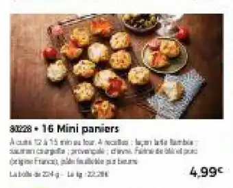 Thiriet 16 mini paniers offre