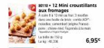 Thiriet 12 mini croustillants aux fromages offre