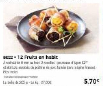 Thiriet 12 fruits en habit offre