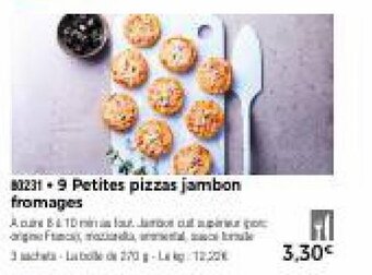 Thiriet 9 petites pizzas jambon fromages offre