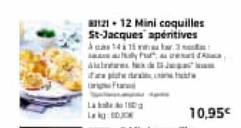 Thiriet 12 mini coquilles st-jacques apéritives offre