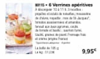 6 verrines apéritives