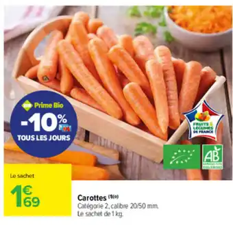 Carrefour Market Carottes offre