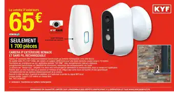 Brico Dépôt Camera Ip Extérieure Nomade Et Sans Fil Rechargeable offre