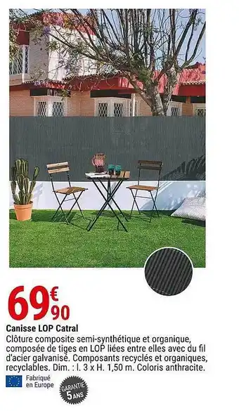 Gamm vert Canisse Lop Catral offre