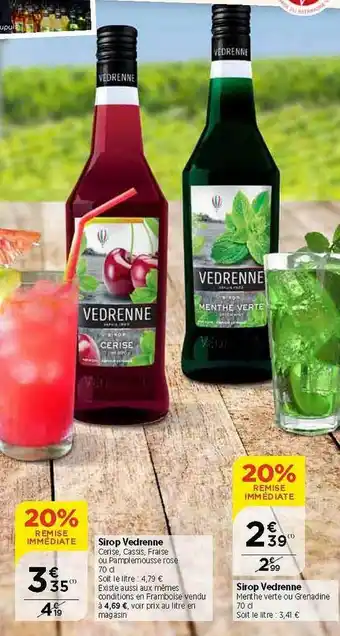 Maximarché Sirop Vedrenne offre