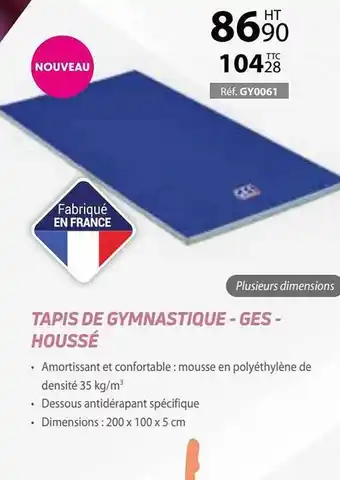 Casal Sport Tapis De Gymnastique - Ges - Houssé offre
