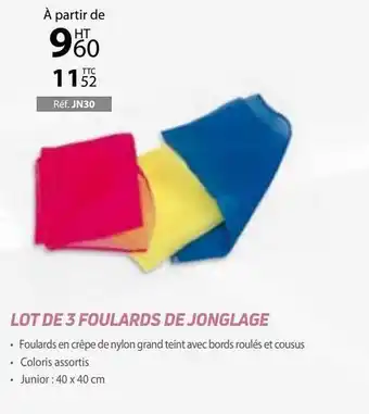 Casal Sport Lot De 3 Foulards De Jonglage offre