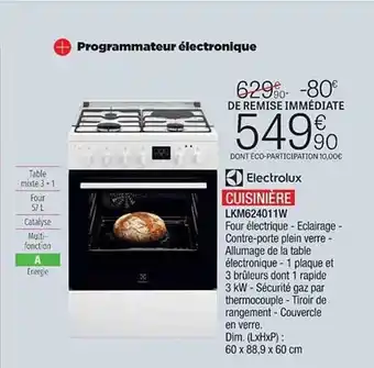 Extra Cuisinière Electrolux offre