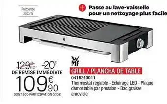 Extra Grill-plancha De Table Wmf offre