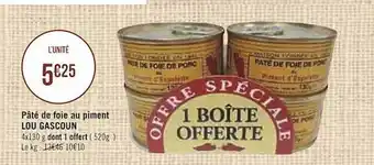 Géant Casino Pâté De Foie Au Piment Lou Gascoun offre
