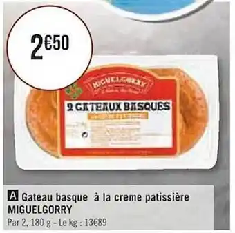 Gateau Basque à La Creme Patissière Miguelgorry