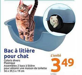 Action Bac à Litière Pour Chat offre