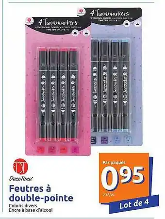 Action Feutres à Double-pointe Décotime offre