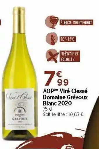 Aop Viré Clessé Domaine Grévoux Blanc 2020