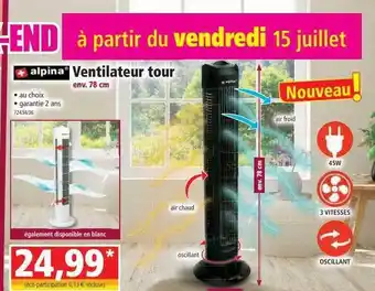 Norma Alpina Ventilateur Tour offre