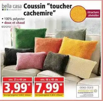 Norma Bella Casa Coussin ”toucher Cachemire” offre