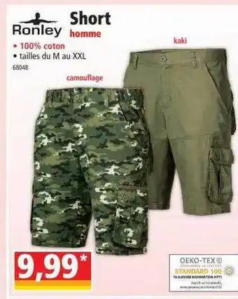 Norma Ronley Short Homme offre