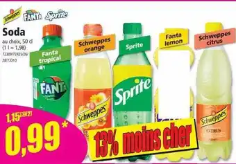 Norma Soda Schweppes Fanta Sprite offre