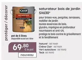 Saturateur Bois De Jardin Sx630 Cecil