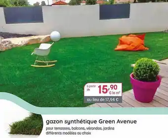 Gazon Synthétique Green Avenue