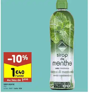 Sirop menthe