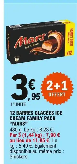 12 Barres Glacées Ice Cream Family Pack "Mars"