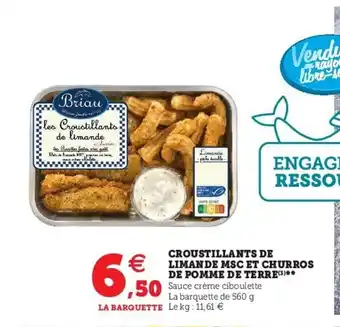 Super U Croustillants De Limande MSC Et Churros De Pomme De Terre offre