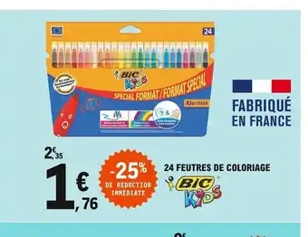 E.Leclerc 24 Feutres De Coloriage offre