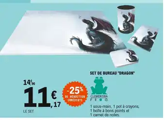 E.Leclerc Set De Bureau "Dragon" offre