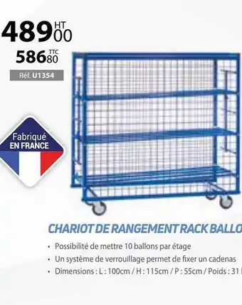 Casal Sport Chariot De Rangement Rack Ballons offre