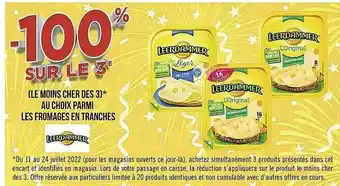 Casino Supermarchés Fromages En Tranches Leerdammer offre