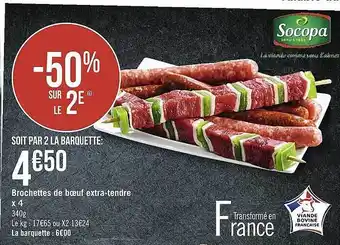Casino Supermarchés Brochettes De Boeuf Extra-tendre X 4 offre