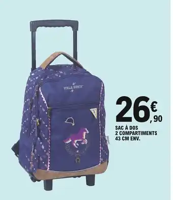 Sac À Dos 2 Compartiments 43 cm Env.