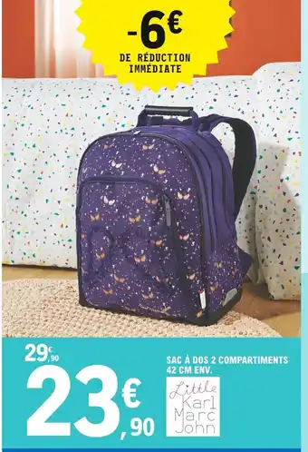 E.Leclerc Sac À Dos 2 Compartiments 42 cm Env. offre