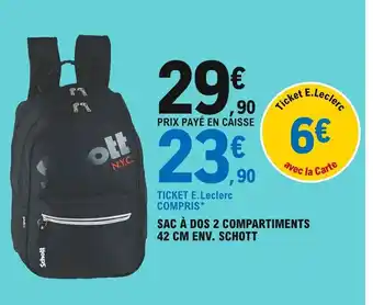 Sac À Dos 2 Compartiments 42 cm Env. Schott