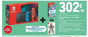 E.Leclerc Console Switch + 1 Jeu Au Choix offre